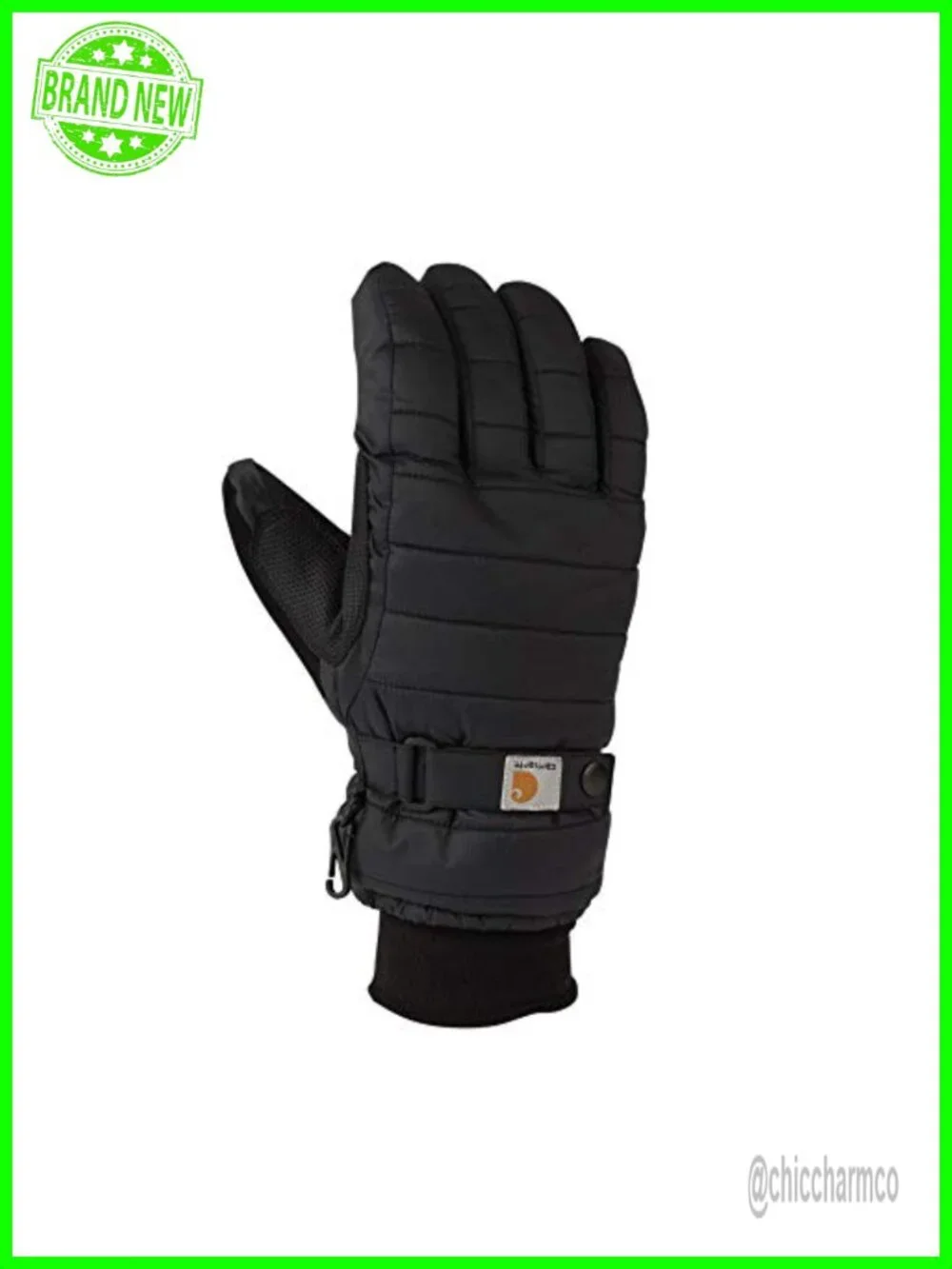 Women's Recycled Ripstop Taffeta Quilted Gloves with PU Palm, Waterproof